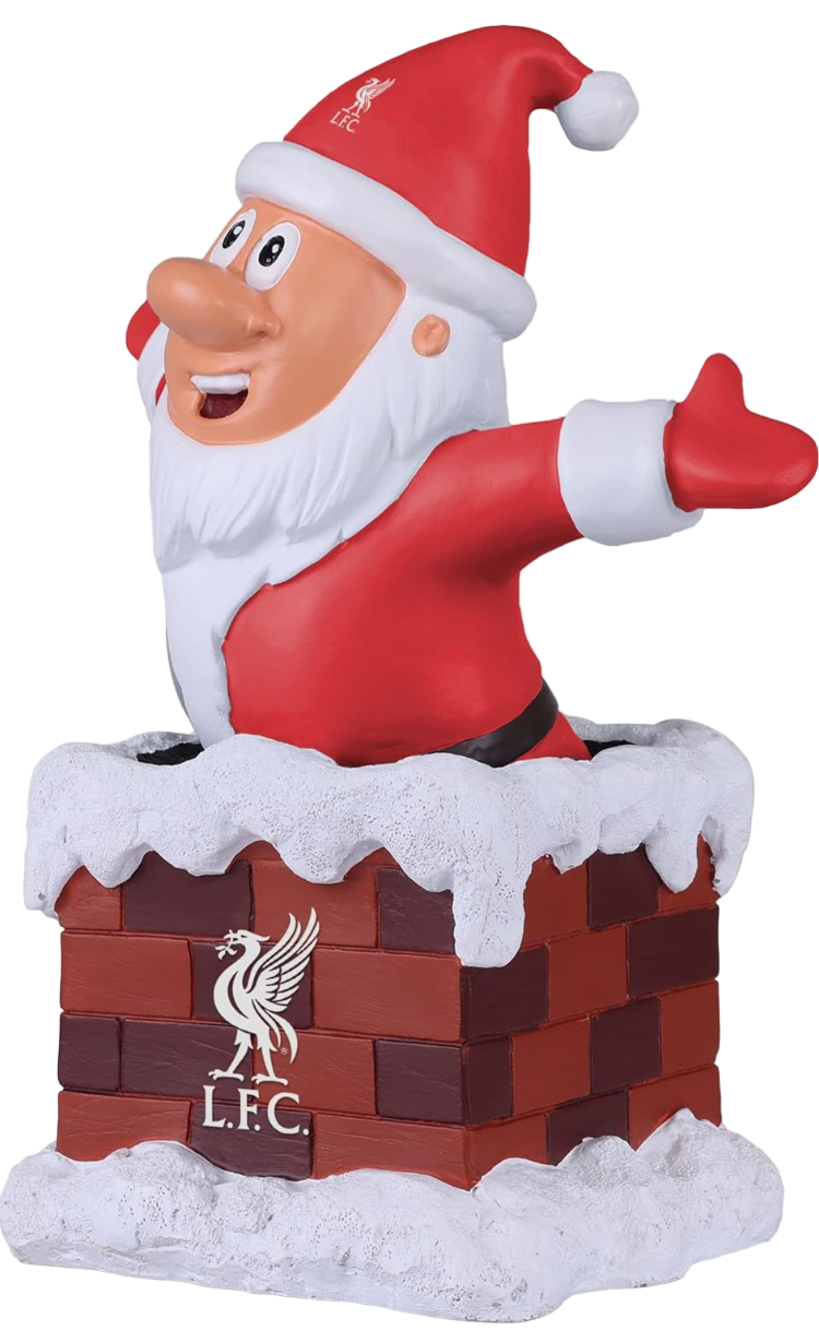 Liverpool FC Chimney Santa Gnome | Official LFC Christmas Ornament | Festive Liverpool Football Club Decoration