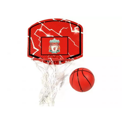 Liverpool FC Mini Basketball Set | Official LFC Hoop & Ball | Liverpool Football Club Room Game for Kids & Fans