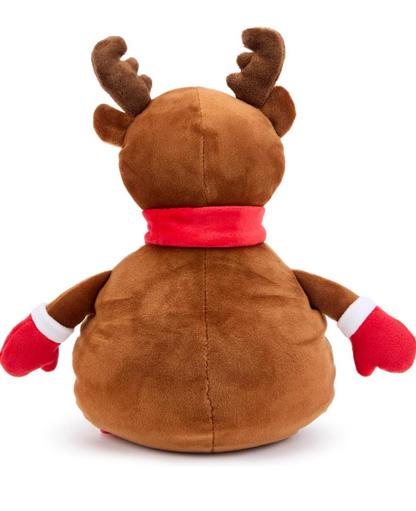 Liverpool FC Official Reindeer Squashie Soft Toy – Christmas LFC Plush