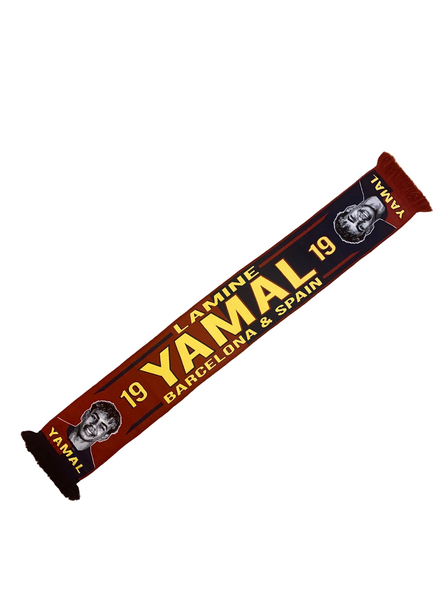 Lamine Yamal No.19 Scarf – Barcelona & Spain Football Star Fan Scarf – Unofficial