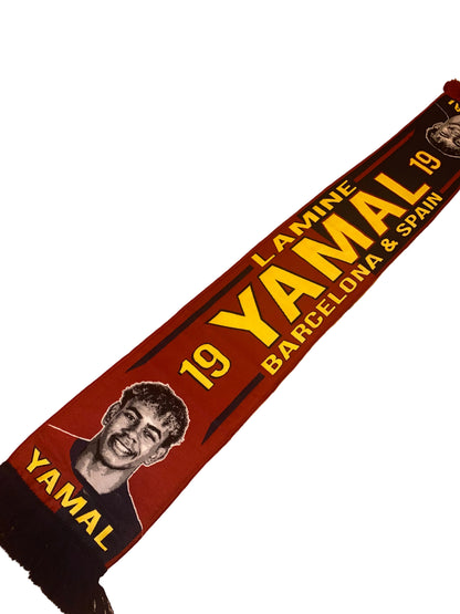 Lamine Yamal No.19 Scarf – Barcelona & Spain Football Star Fan Scarf – Unofficial