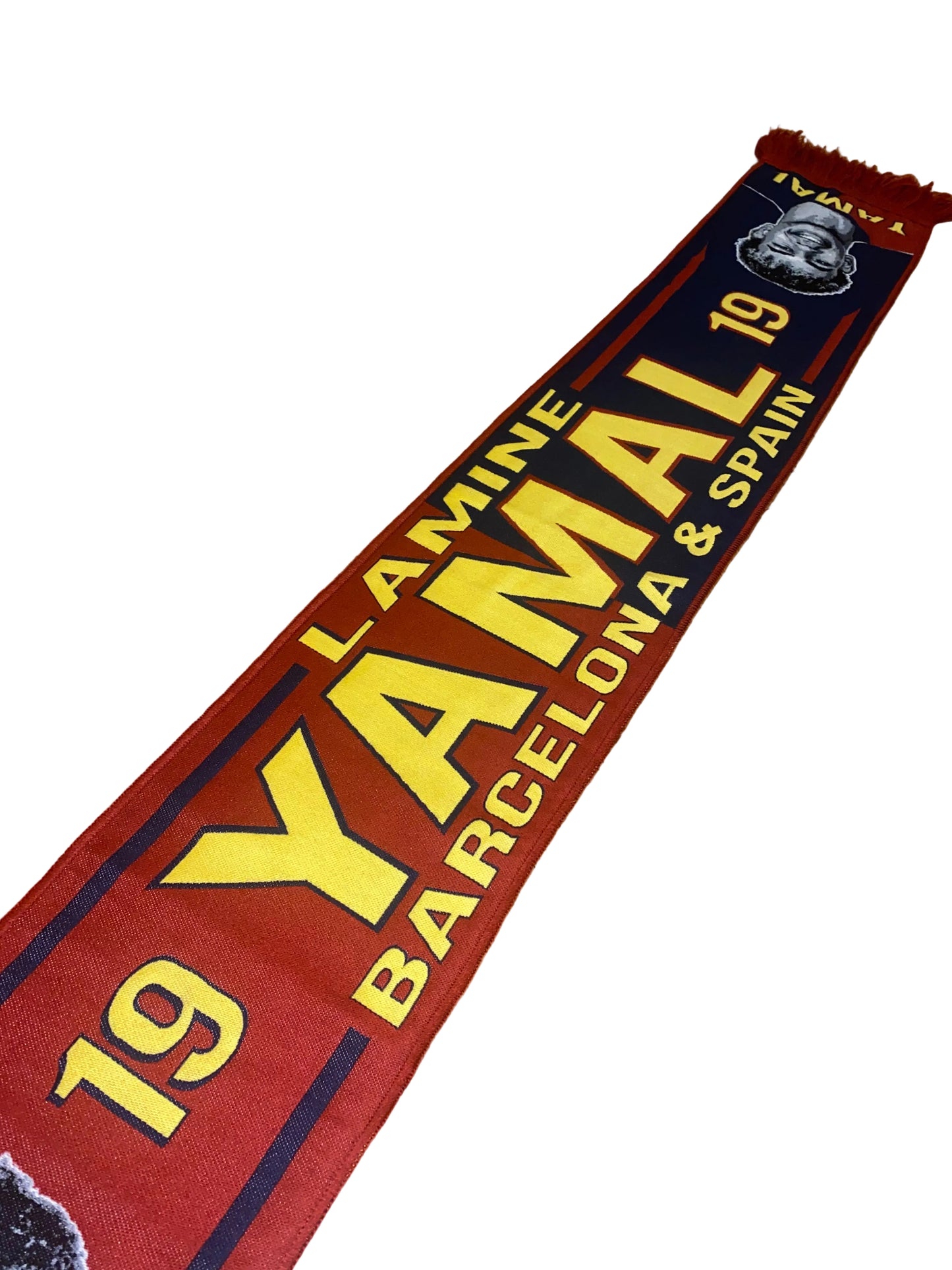 Lamine Yamal No.19 Scarf – Barcelona & Spain Football Star Fan Scarf – Unofficial