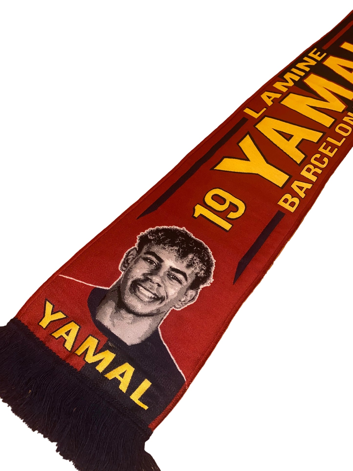 Lamine Yamal No.19 Scarf – Barcelona & Spain Football Star Fan Scarf – Unofficial