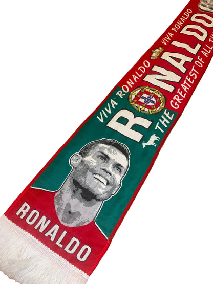Cristiano Ronaldo CR7 Portugal Scarf – The Greatest of All Time Football Legend Fan Scarf – Unofficial