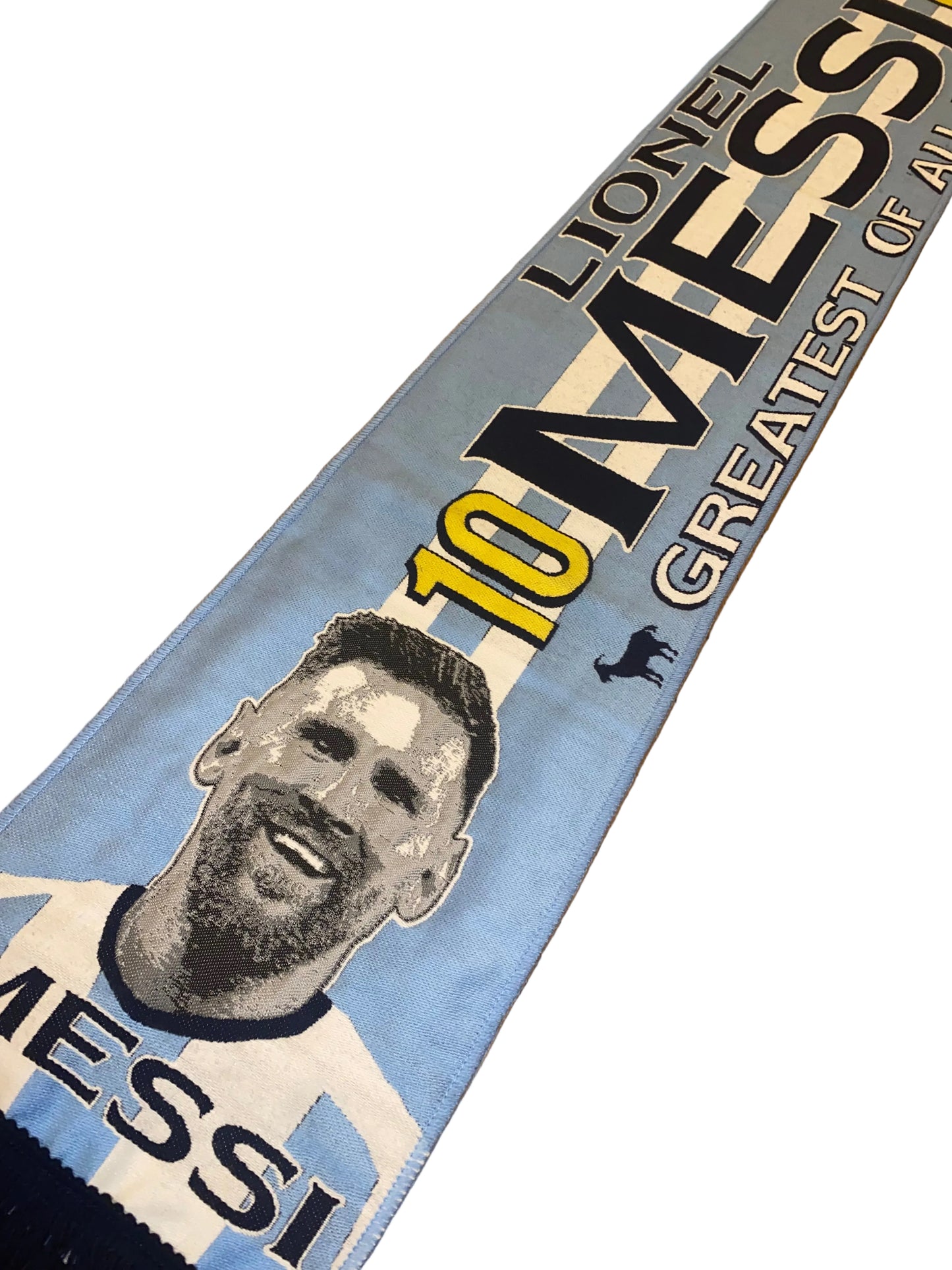 Lionel Messi Argentina No.10 Football Legend Scarf – Greatest of All Time GOAT – Unofficial