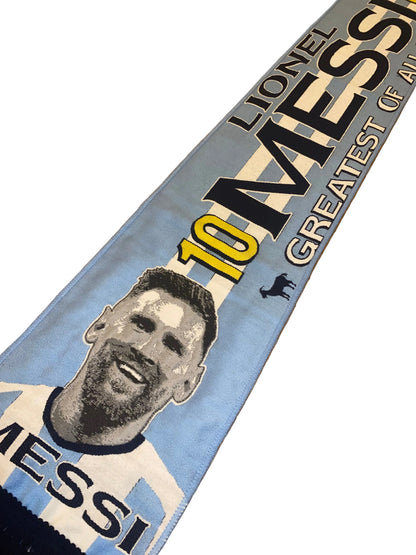 Lionel Messi Argentina No.10 Football Legend Scarf – Greatest of All Time GOAT – Unofficial