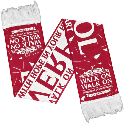 Liverpool FC Walk On Red & White Scarf – 2026/27 Home Kit Inspired