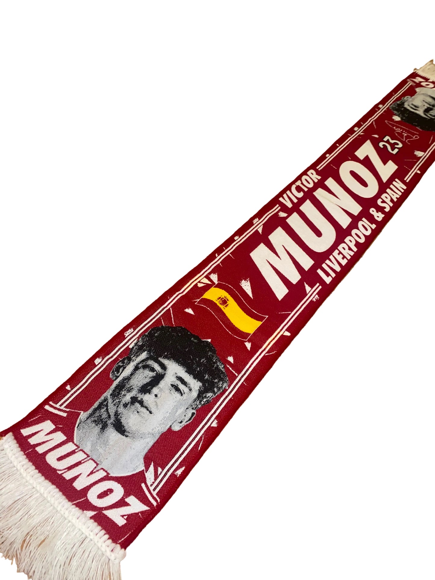 Victor Muñoz Liverpool FC Scarf No.23 – Liverpool & Spain Player Scarf – Unofficial