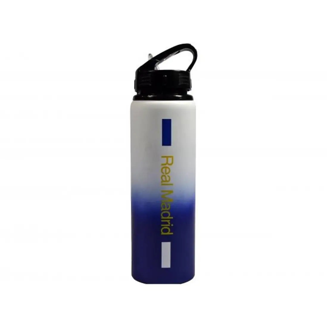 Official Real Madrid Aluminium Water Bottle – White & Blue Reusable Sports Bottle