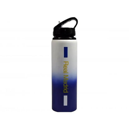 Official Real Madrid Aluminium Water Bottle – White & Blue Reusable Sports Bottle