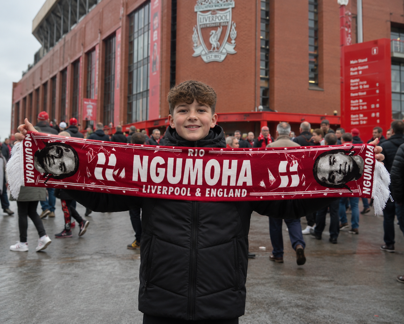 Rio Ngumoha Liverpool FC Scarf – LFC Young Star Football Scarf – Unofficial